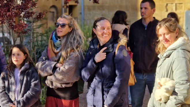 Concentración en Loporzano. Foto Myriam Martínez