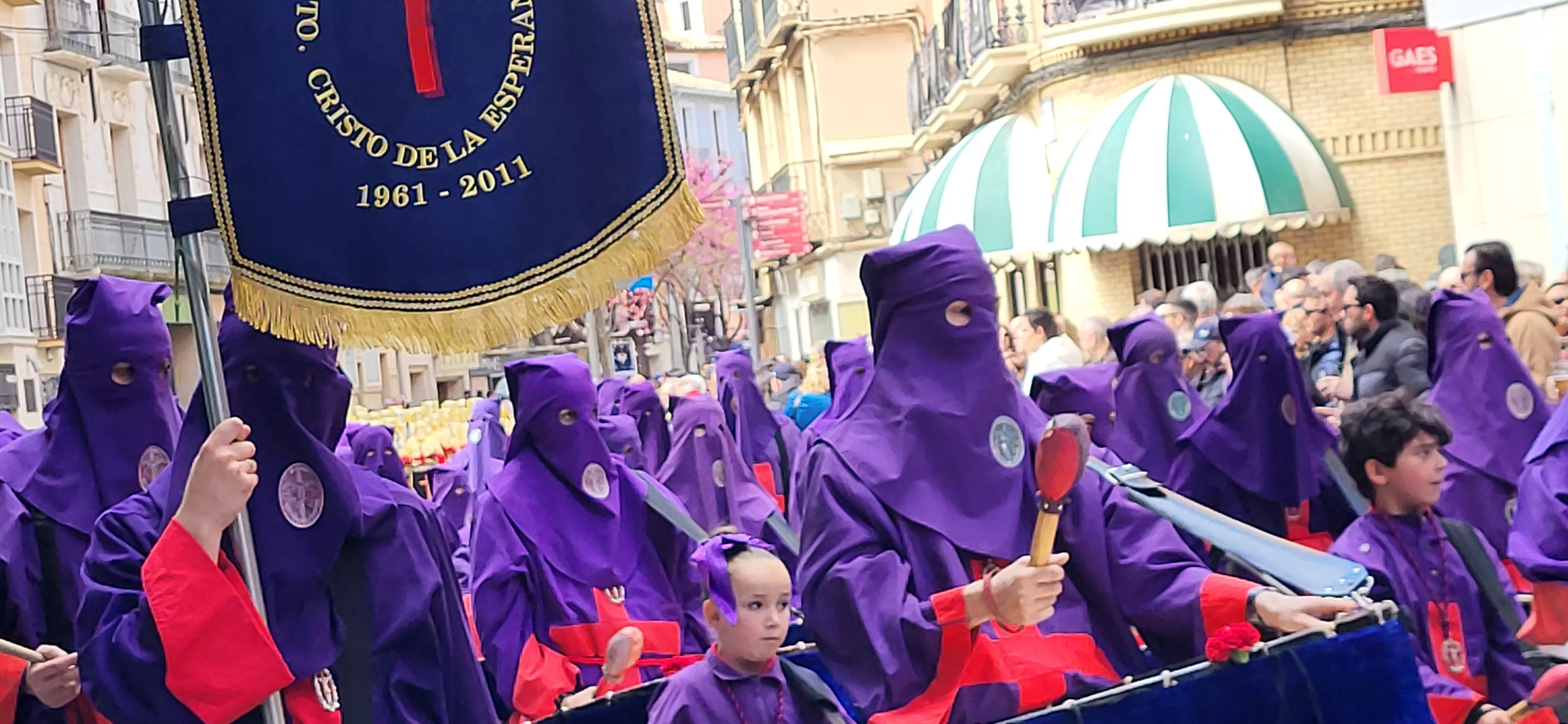 Concentración de Bandas de la Semana Santa oscense. Foto Mercedes Manterola