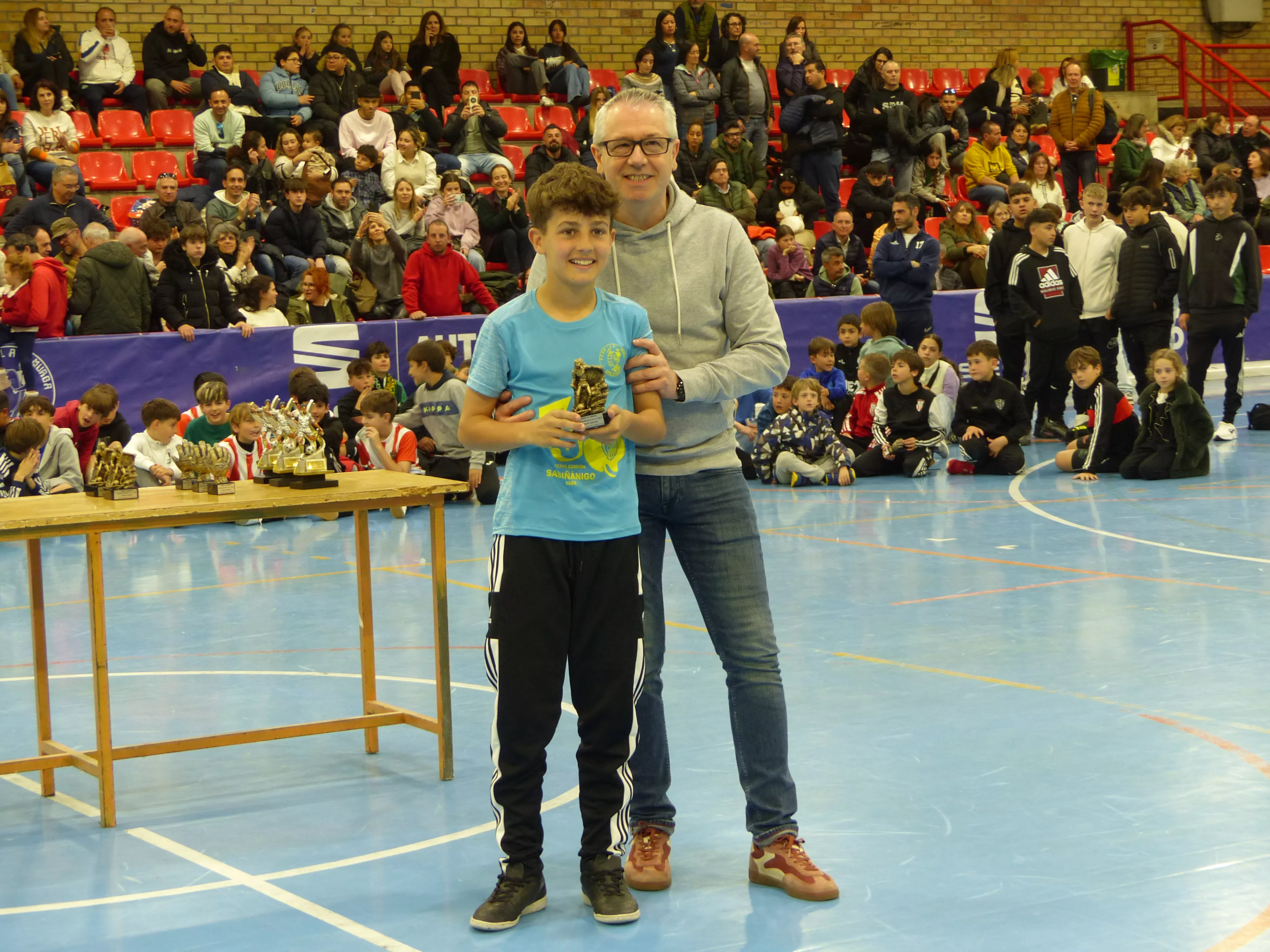 Alevín mejor jugador, Andrés Callejero. Foto: Andrés Alcaraz.