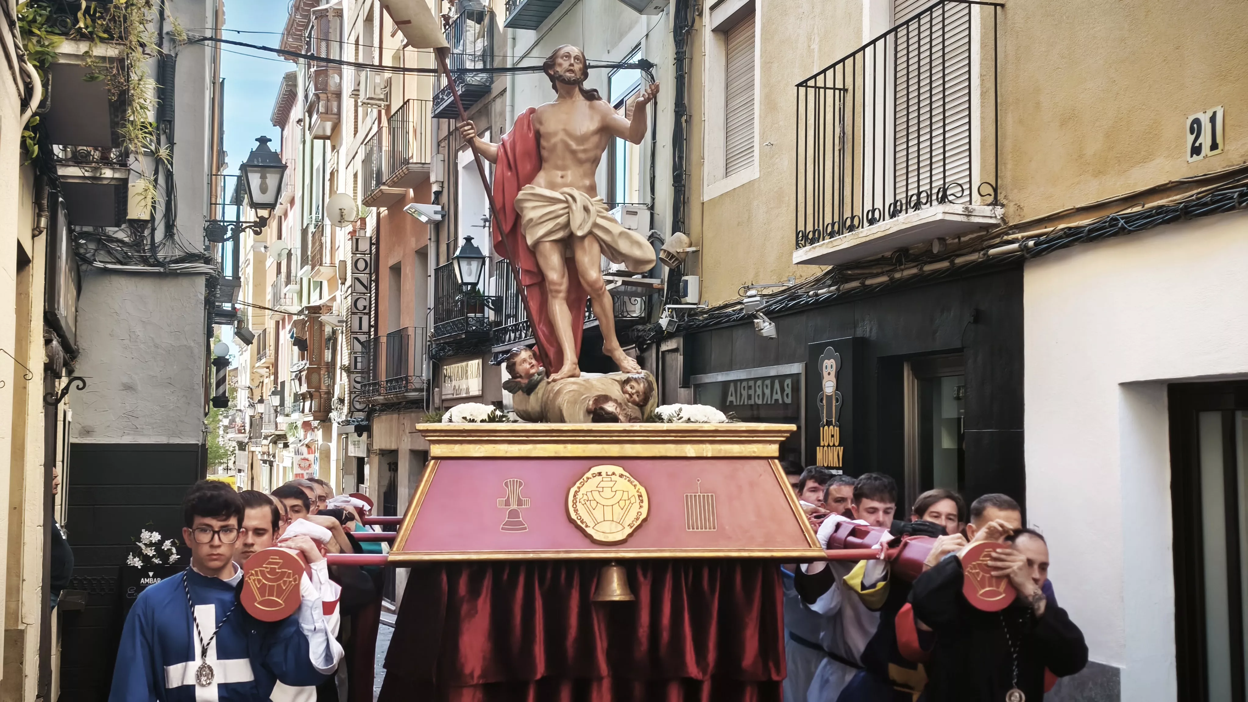  Procesión del Cristo Resucitado en Huesca. Foto María José Sampietro