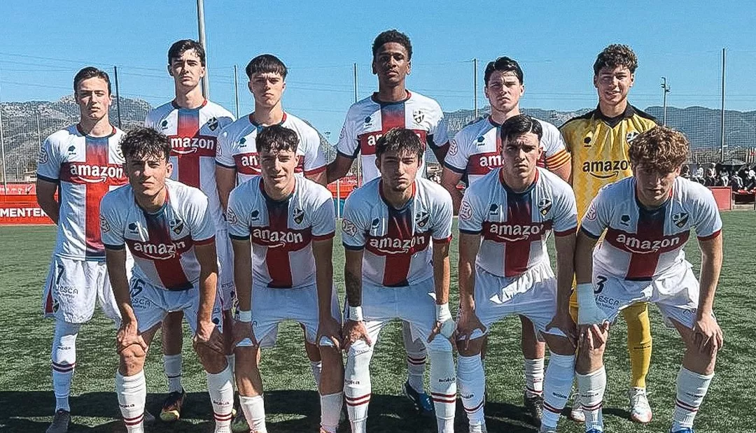 Once del Huesca DH Juvenil ante el San Francisco. Foto: SD Huesca