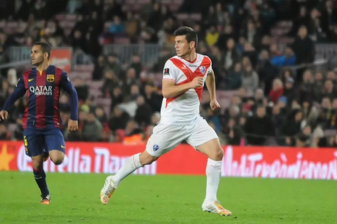 Ramón Murillo, en el Camp Nou, en la eliminatoria de Copa ante el Barcelona.