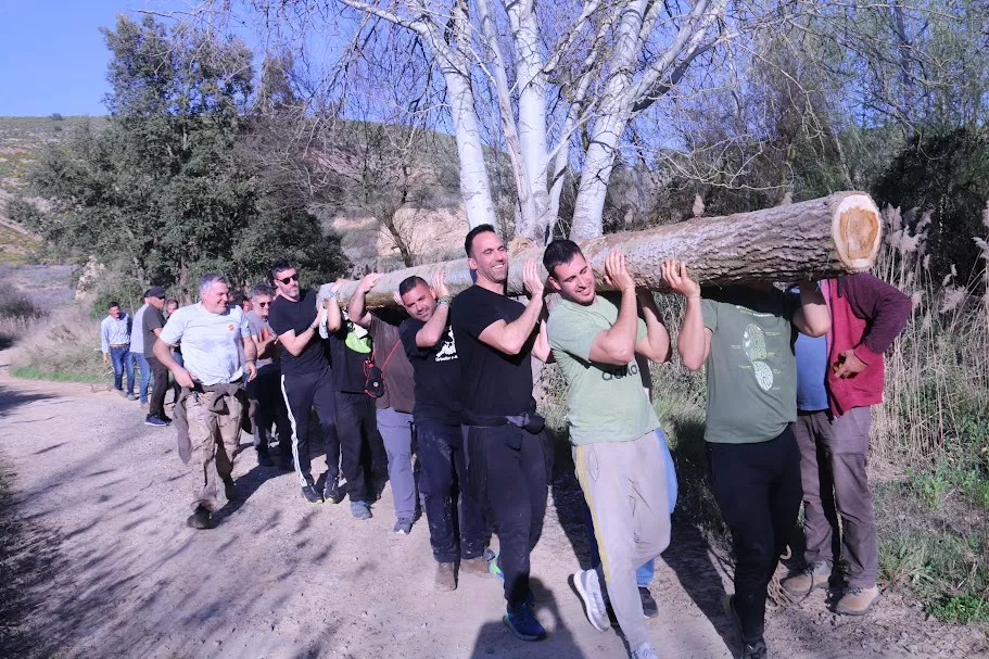 Plantación del mayo en Peraltilla