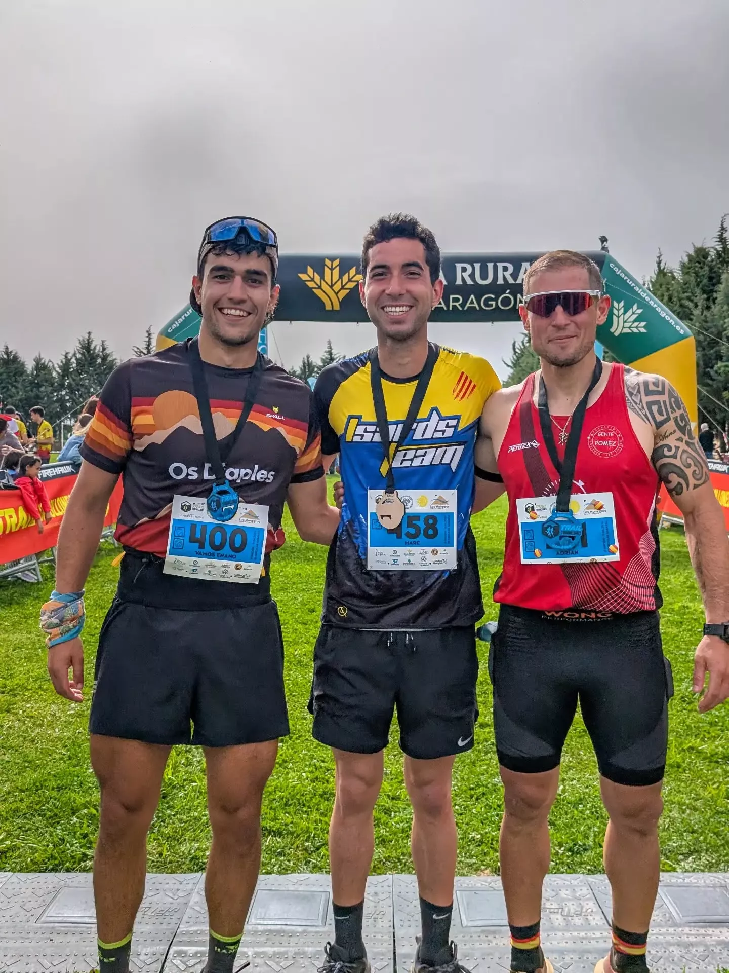 Trail de Los Torrollones. Podio masculino 11K