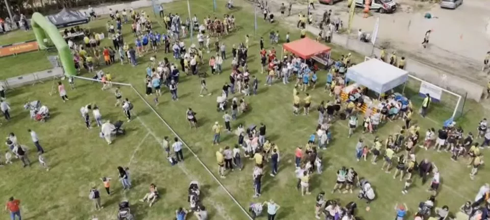 Trail de Los Torrollones. Espectacular vista del campo de fútbol de Sodeto.