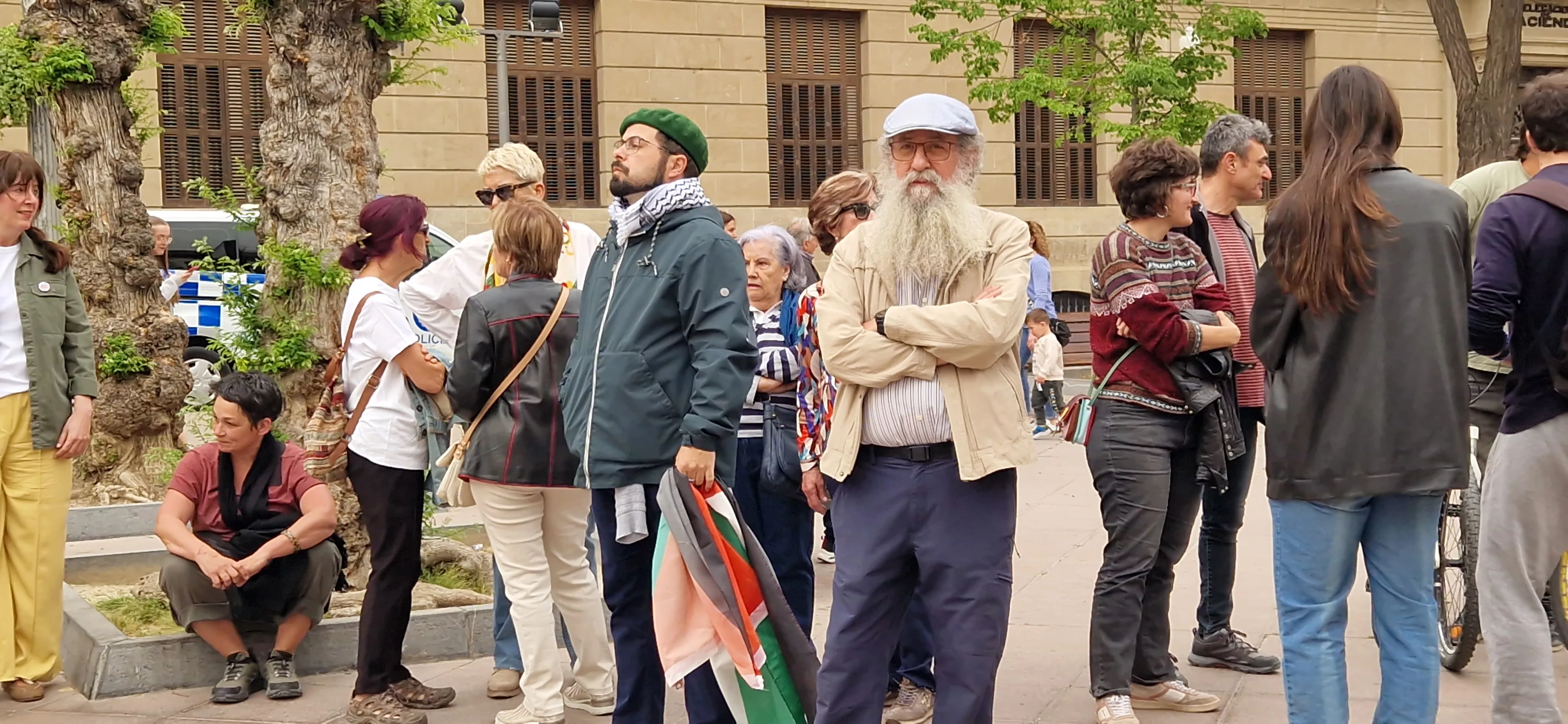 Manifestación en Huesca contras las guerras. Foto Myriam Martínez