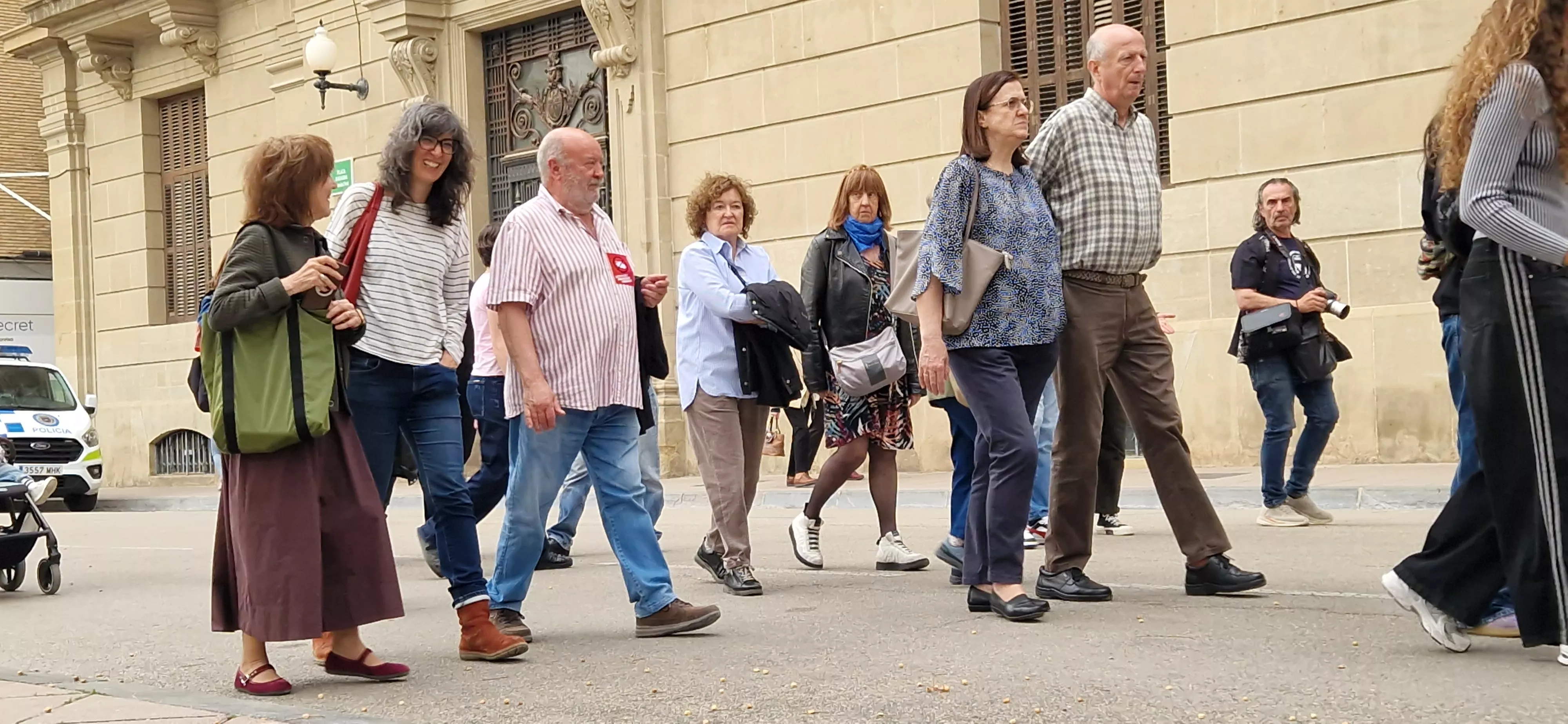 Manifestación en Huesca contras las guerras. Foto Myriam Martínez
