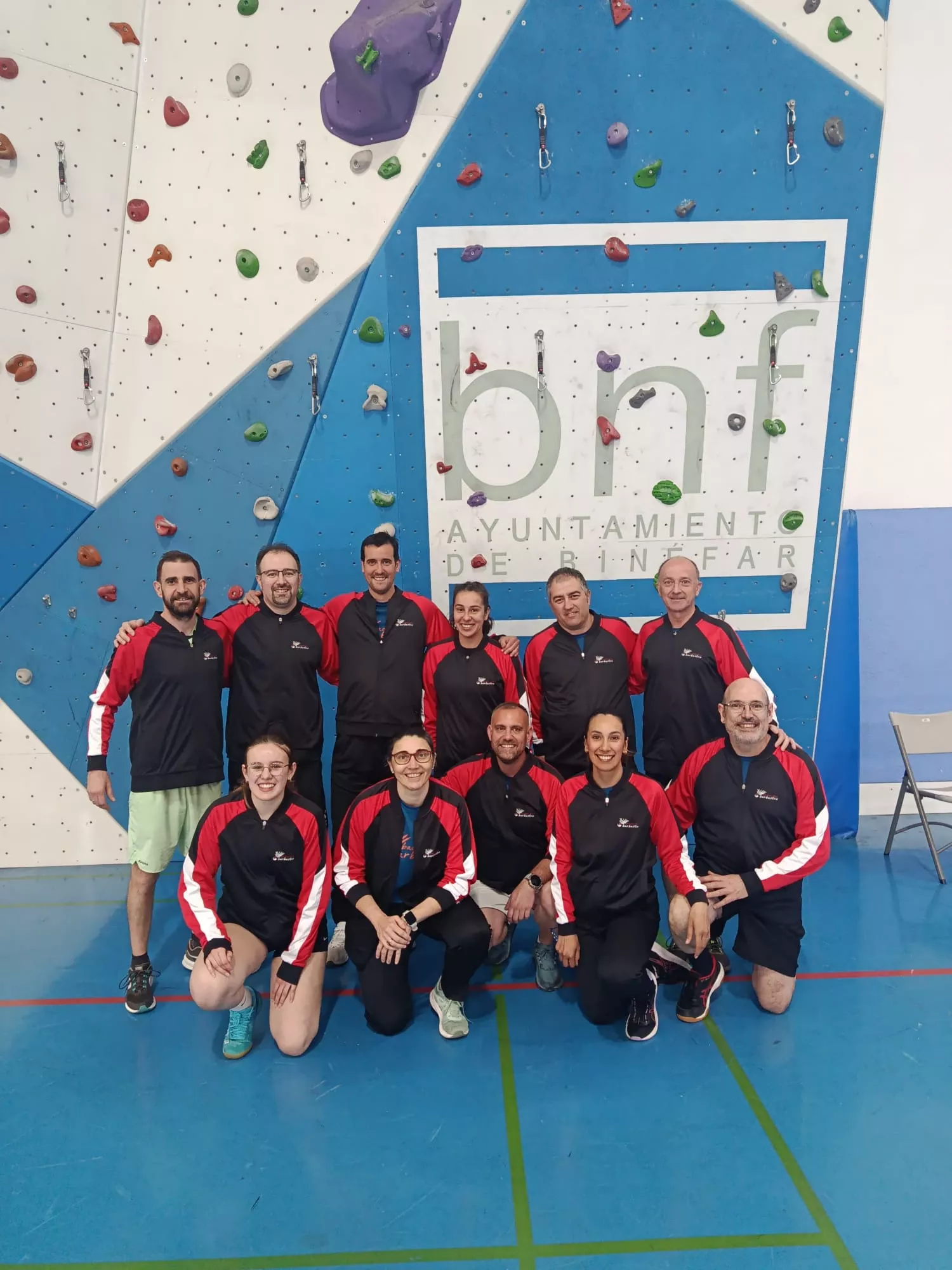 Equipo del CB Barbastro en Binéfar.