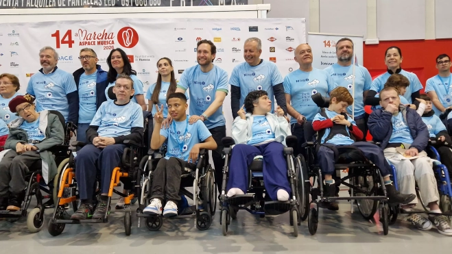 Salida de la 14ª Marcha Aspace Huesca. Foto Myriam Martínez