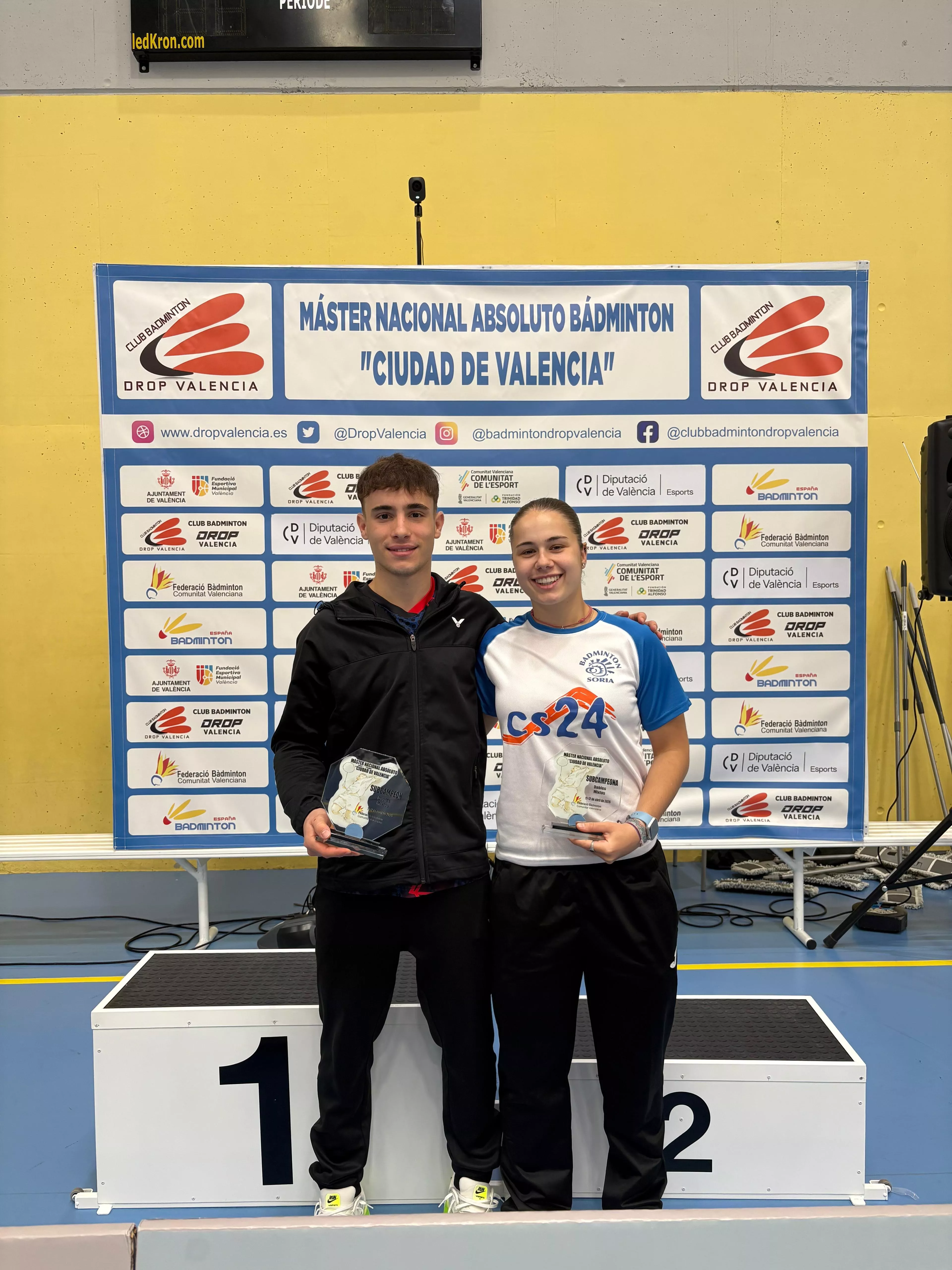Alejandro Gállego y Daniela Corchón, subcampeones en Valencia.