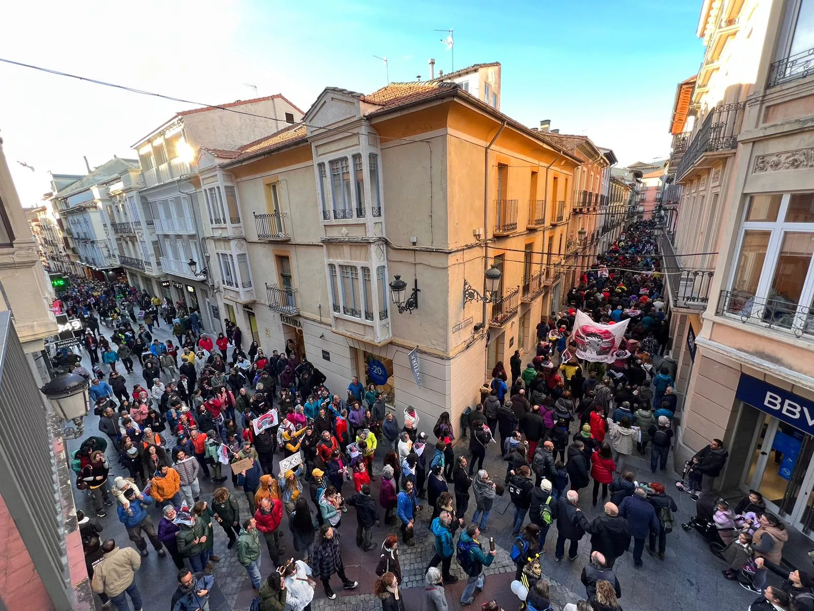 Foto de la manifestación por Canal Roya, van ya tres años