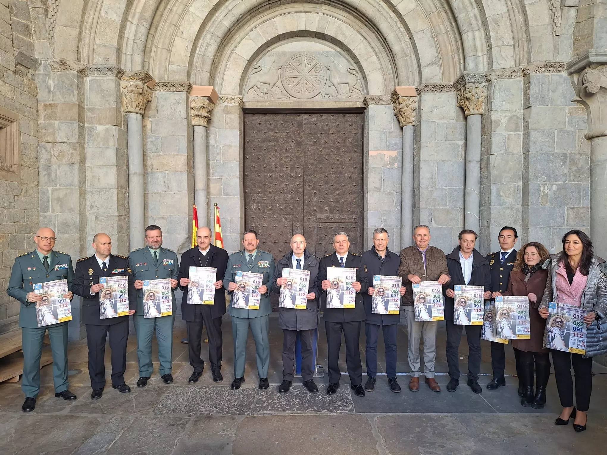 Presentación de la campaña Jaca activa ‘No caminas sola’ para reforzar la seguridad en el Camino de Santiago.