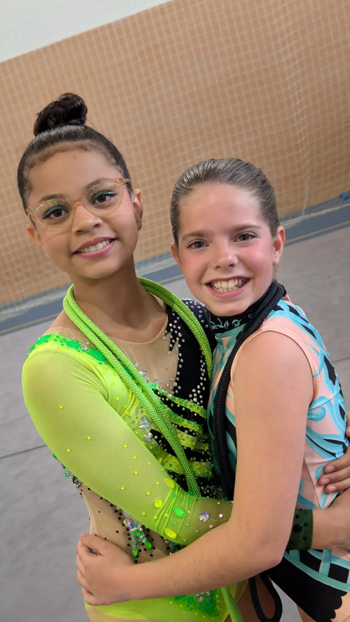 Gimnastas y podios de Espacio Rítmica 