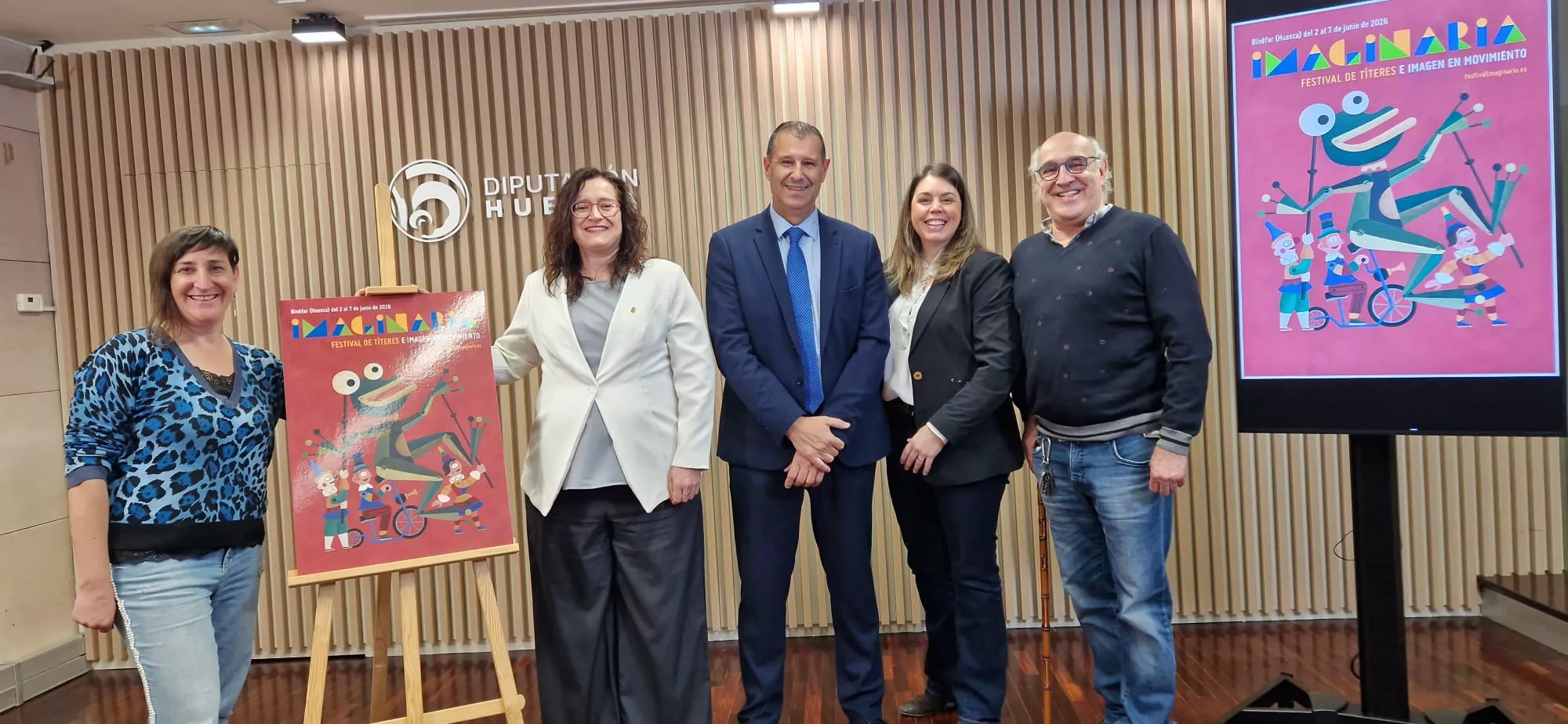 Eva Paricio, Patricia Rivera, Sergio Serra, Beatriz de Pano y Paco Paricio, en la presentación de Imaginaria. Foto Myriam Martínez