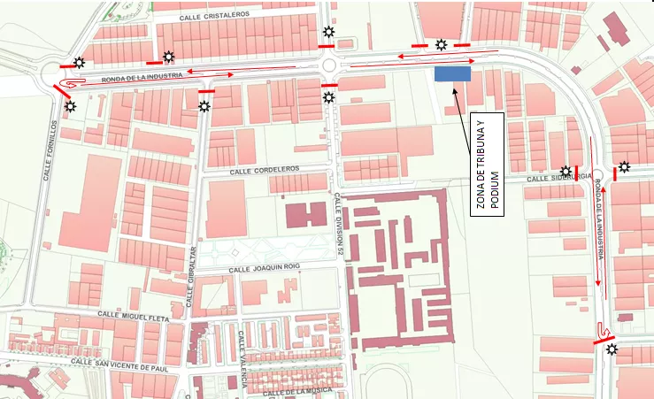 Afecciones al tráfico en Huesca con motivo de la celebración de San Jorge.