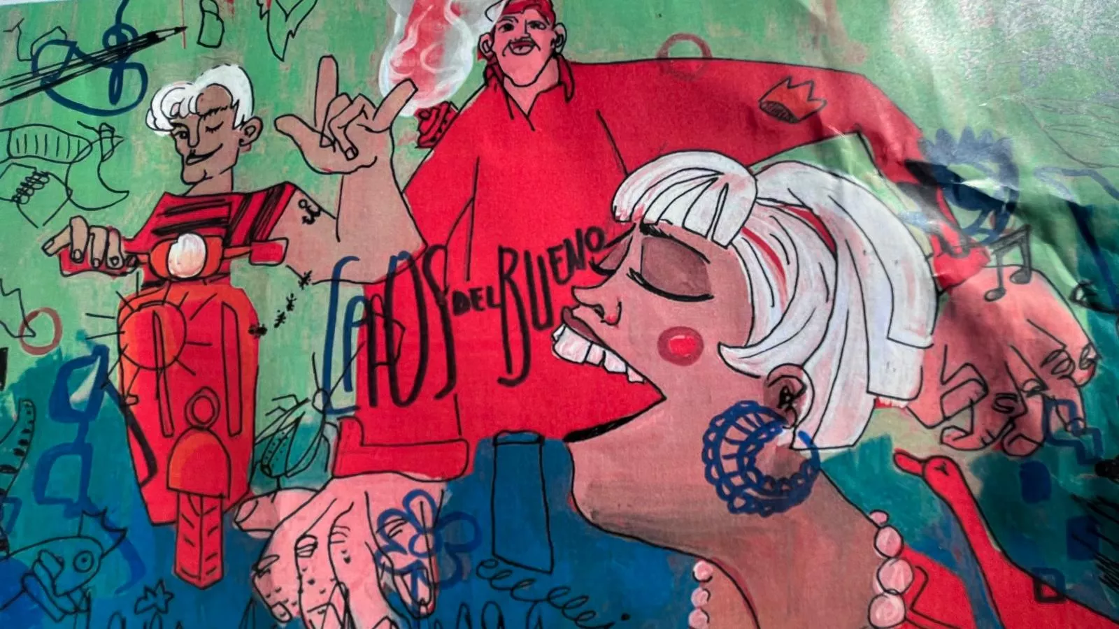 Mural participativo de Diversario con Tere Sempere y la SD Huesca. Foto Mercedes Manterola