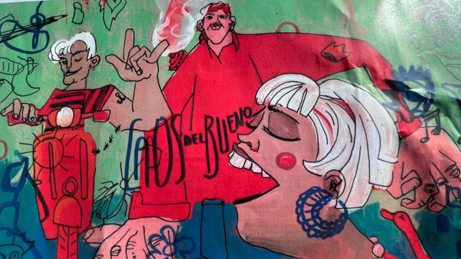 Mural participativo de Diversario con Tere Sempere y la SD Huesca. Foto Mercedes Manterola