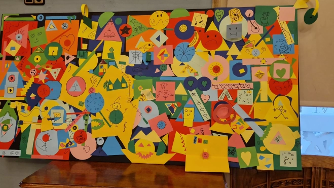 El collage terminado. Foto Myriam Martínez