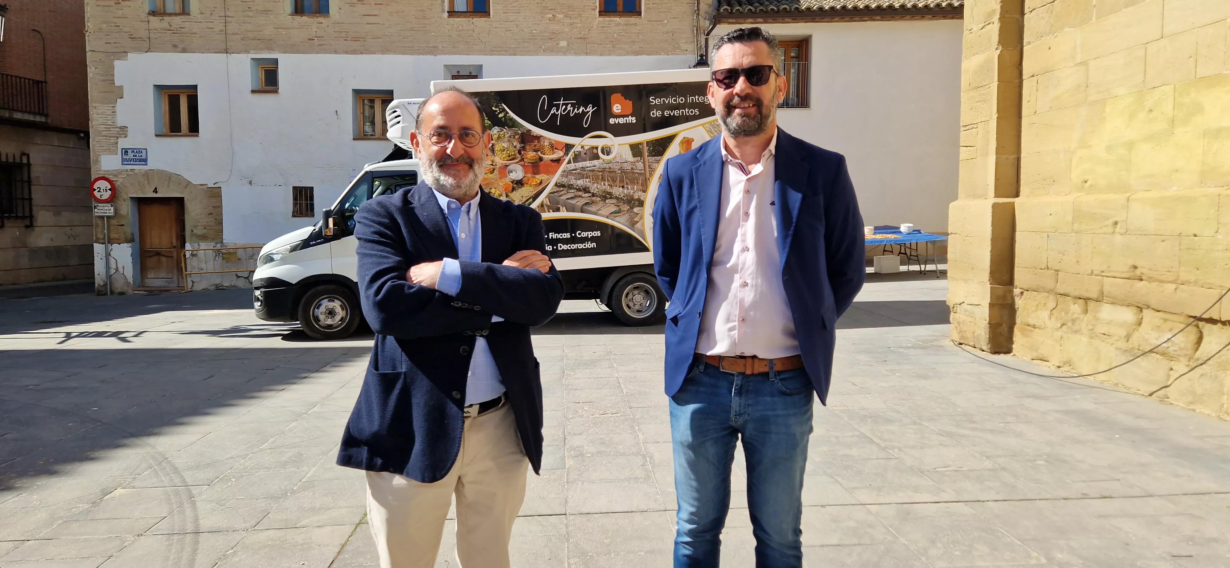 José Luis Laguna y Alberto Torres. Celebración oficial del Día de Aragón en Huesca. Foto Myriam Martínez