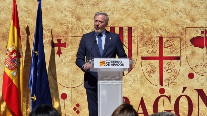 Jorge Azcón. Celebración oficial del Día de Aragón en Huesca. Foto Myriam Martínez