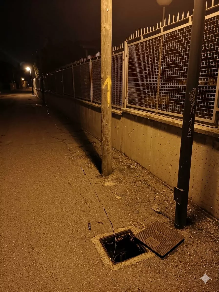 Cazados de madrugada robando cable en Jaca tras una persecución a pie.