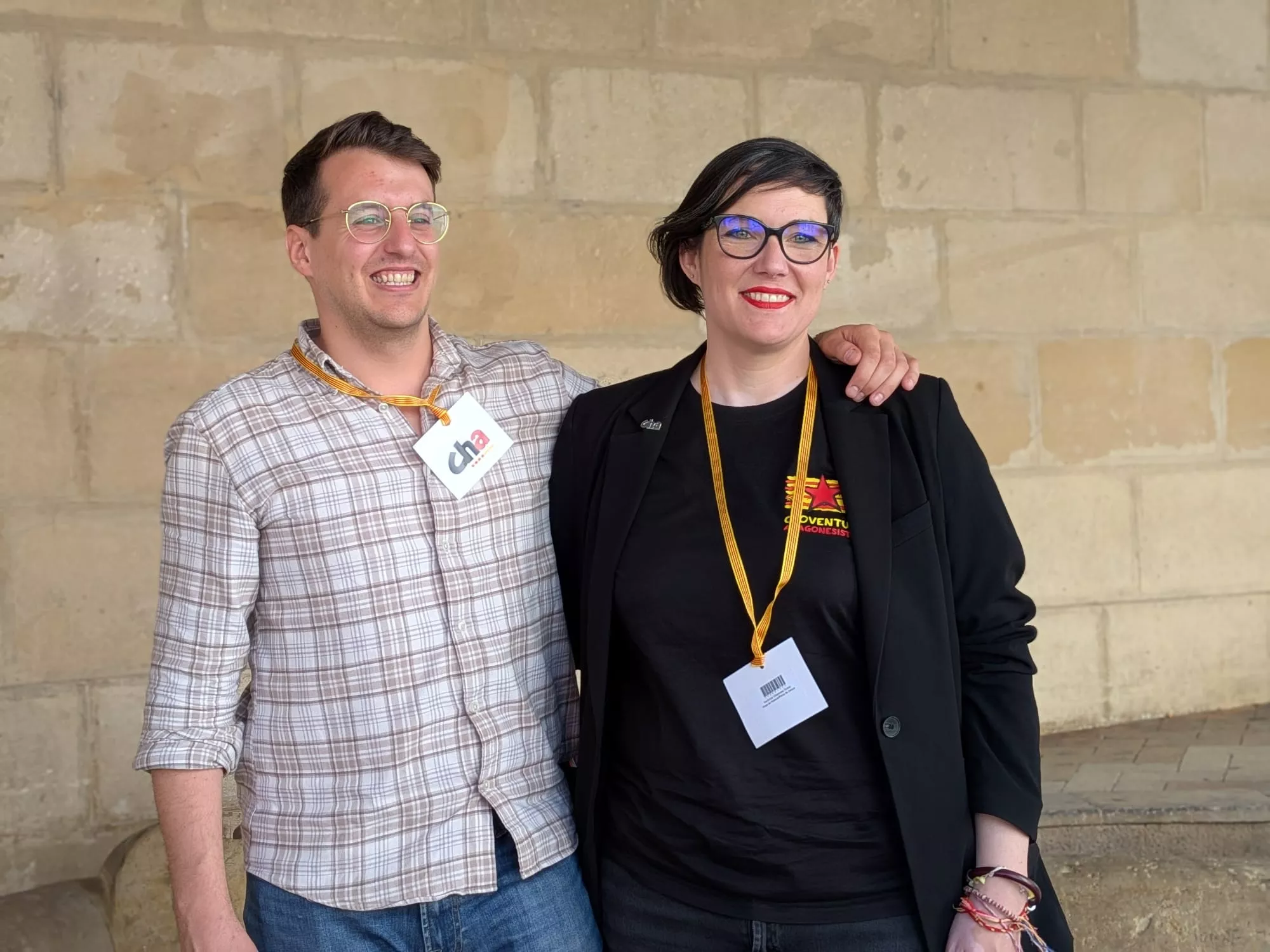 Jorge Pueyo y Verónica Villagrasa, presidente y secretaria general de CHA