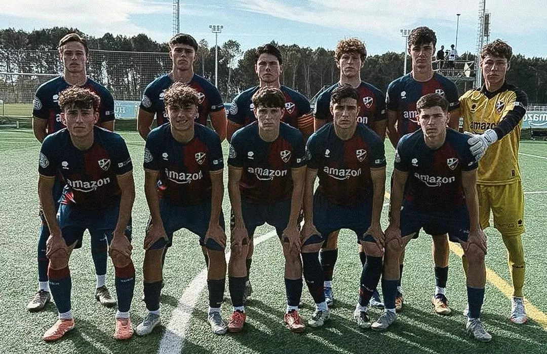 Once del Huesca DH Juvenil en el partido ante el Racing Zaragoza.