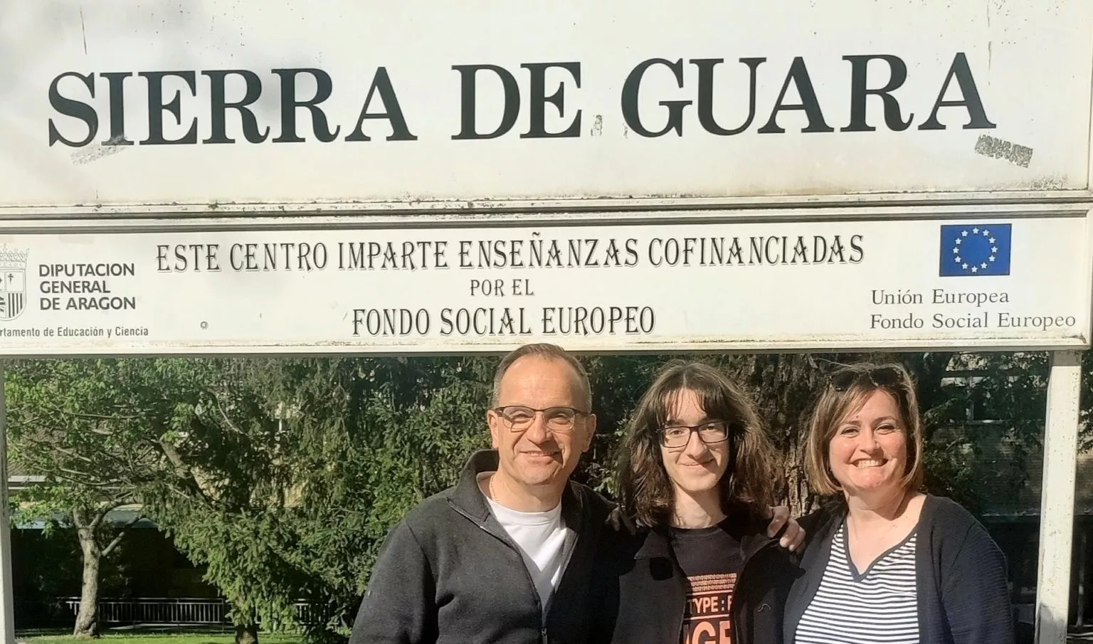 Alejandro Lázaro Traid, en el centro, cursa 3º de la ESO en el IES Sierra de Guara de Huesca. Foto IES Sierra de Guara