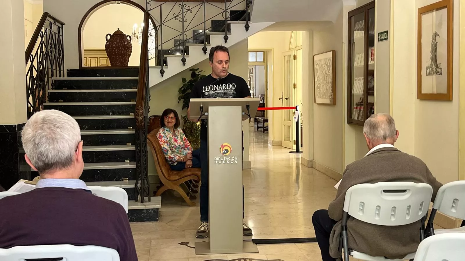 Lectura continuada de 'Crónica del alba' de Ramón J. Sender en el IEA. Foto Mercedes Manterola