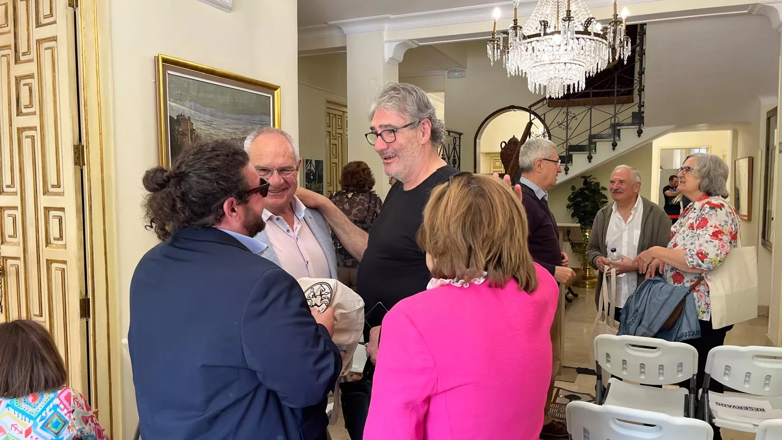 Lectura continuada de 'Crónica del alba' de Ramón J. Sender en el IEA. Foto Mercedes Manterola