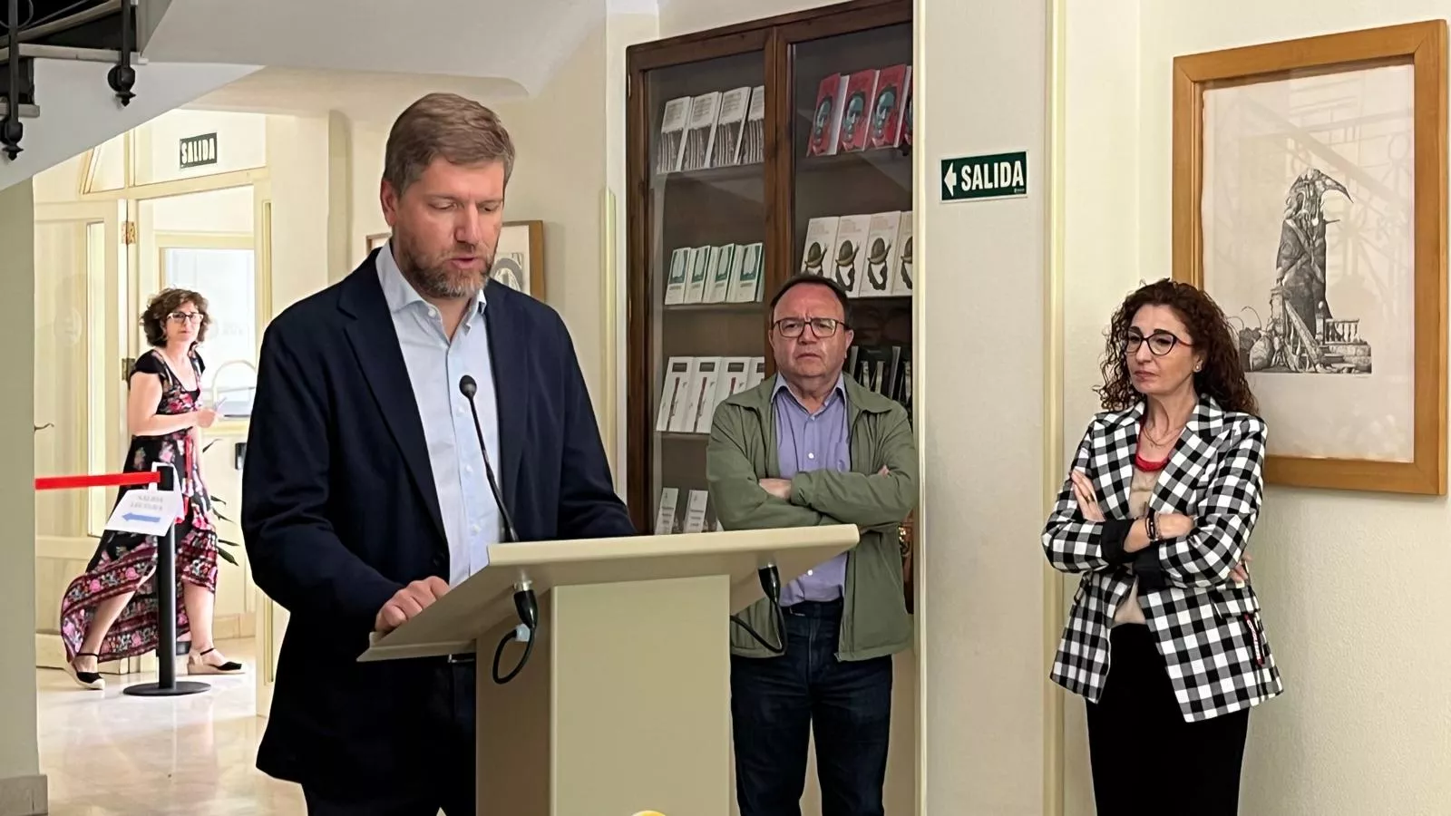 Lectura continuada de 'Crónica del alba' de Ramón J. Sender en el IEA. Foto Mercedes Manterola