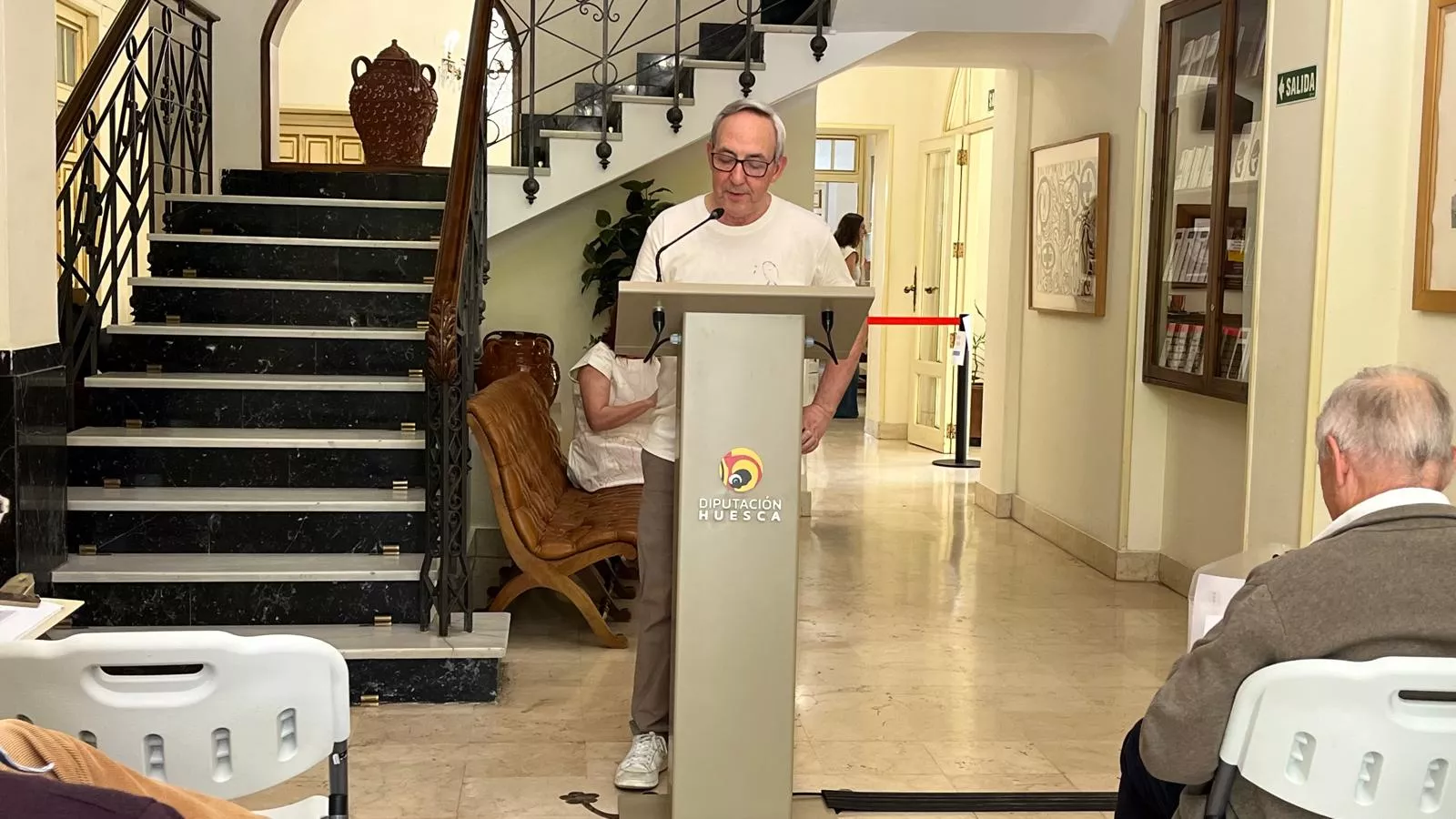 Lectura continuada de 'Crónica del alba' de Ramón J. Sender en el IEA. Foto Mercedes Manterola