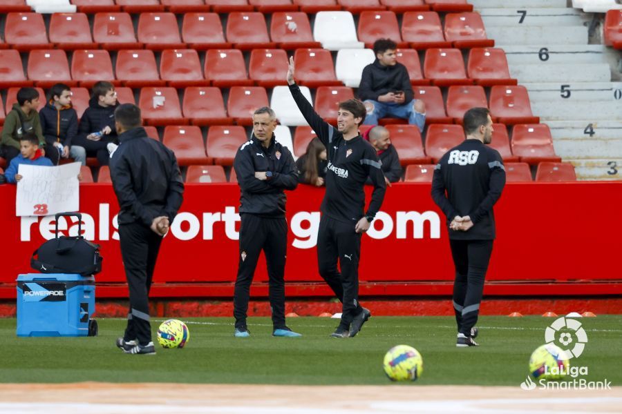 Imágenes del partido Sporting-Huesca. Foto La Liga