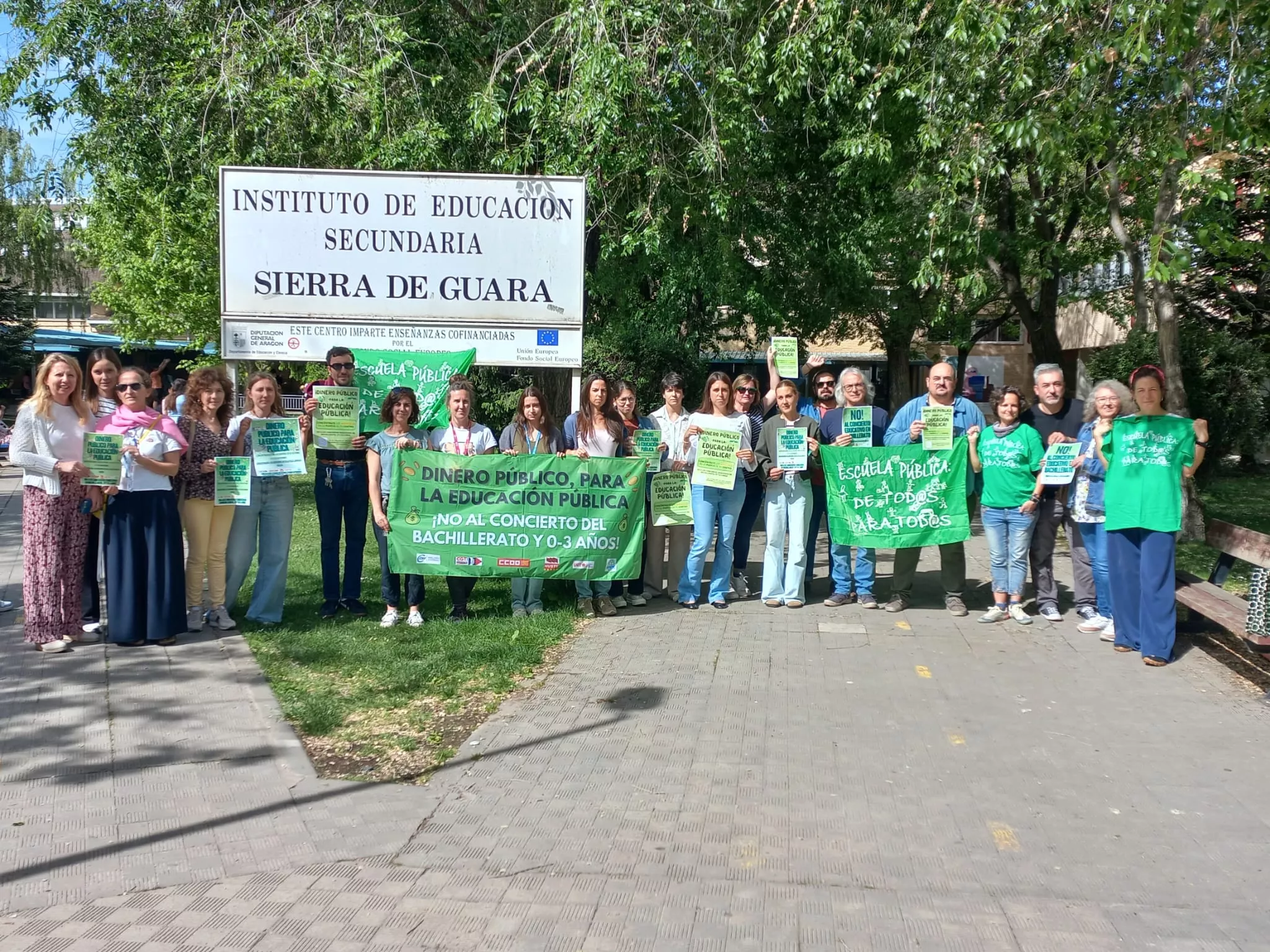 Concentraciones de apoyo a la escuela pública este miércoles, 22 de abril.
