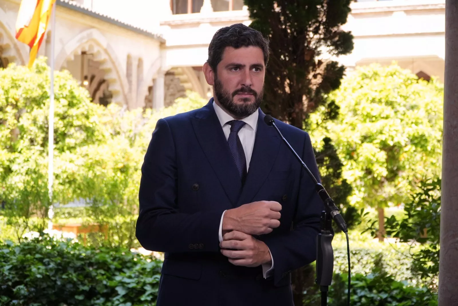 Alejandro Nolasco en la Aljafería en el Día de Aragón