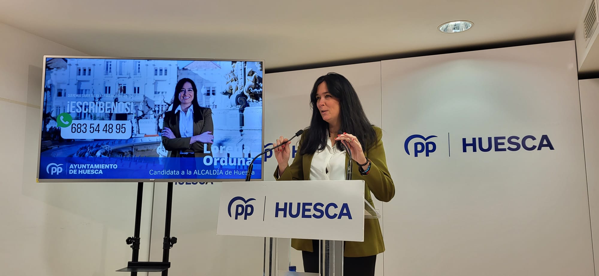 Lorena Orduna, candidata del PP a la Alcaldía de Huesca.