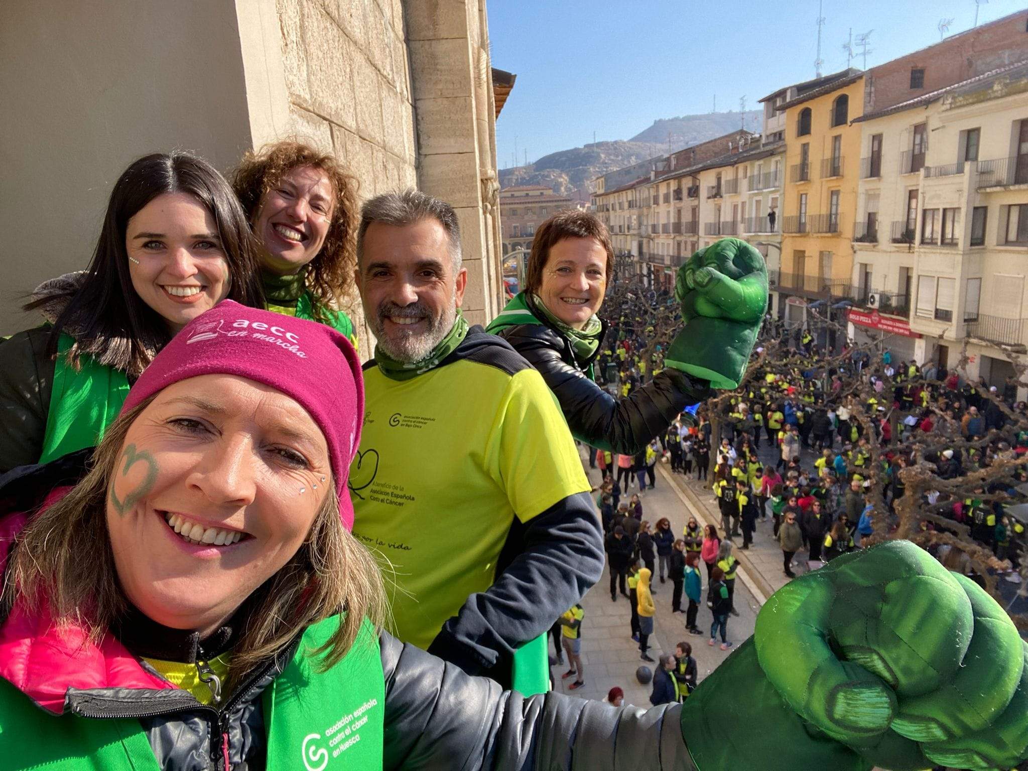 Imágenes de la X Carrera por la vida celebrada en Fraga. Foto AECC Bajo Cinca 