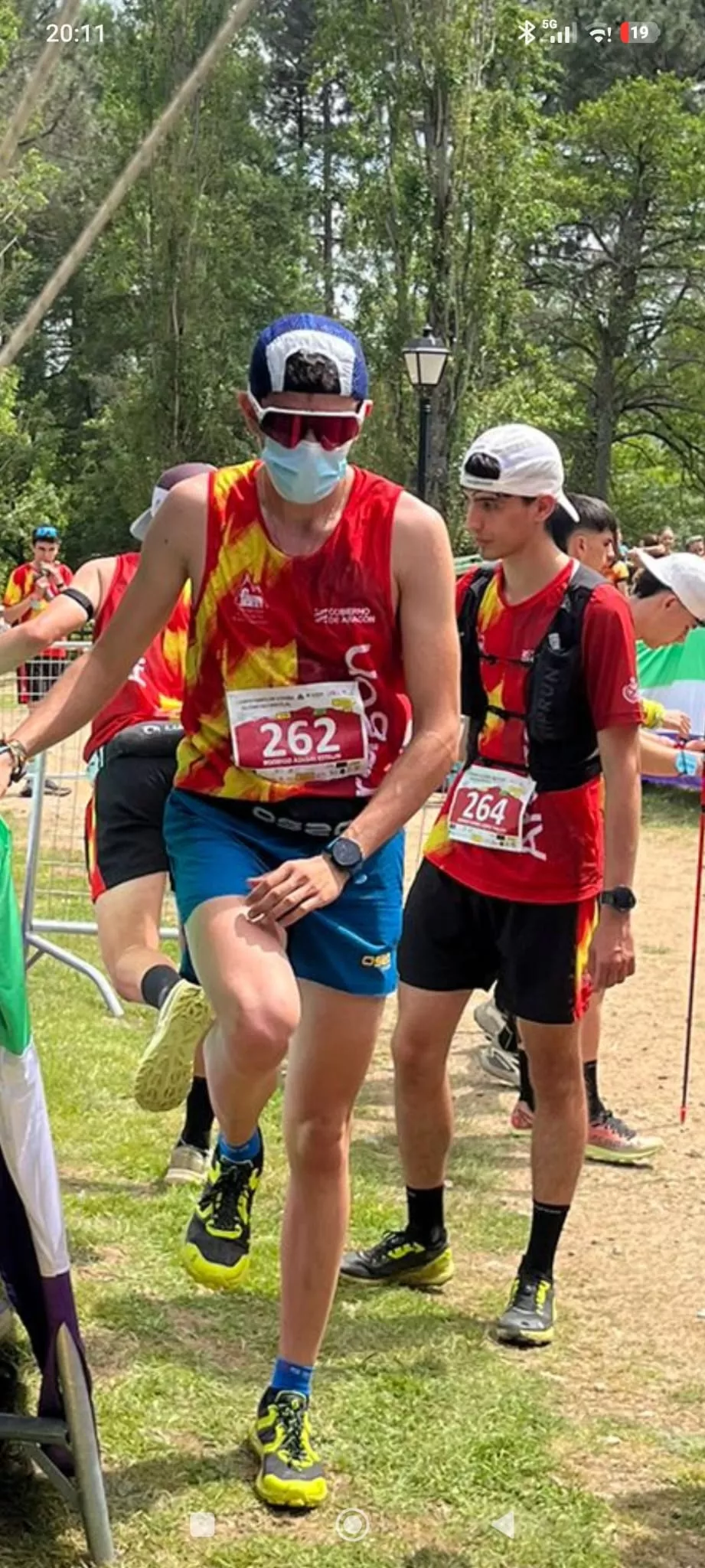 Rodrigo Azabal en plena competición.