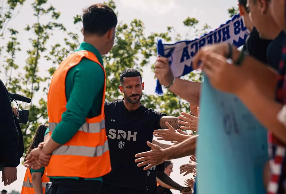 Sielva llega a El Alcoraz. Foto: Dani Vidal