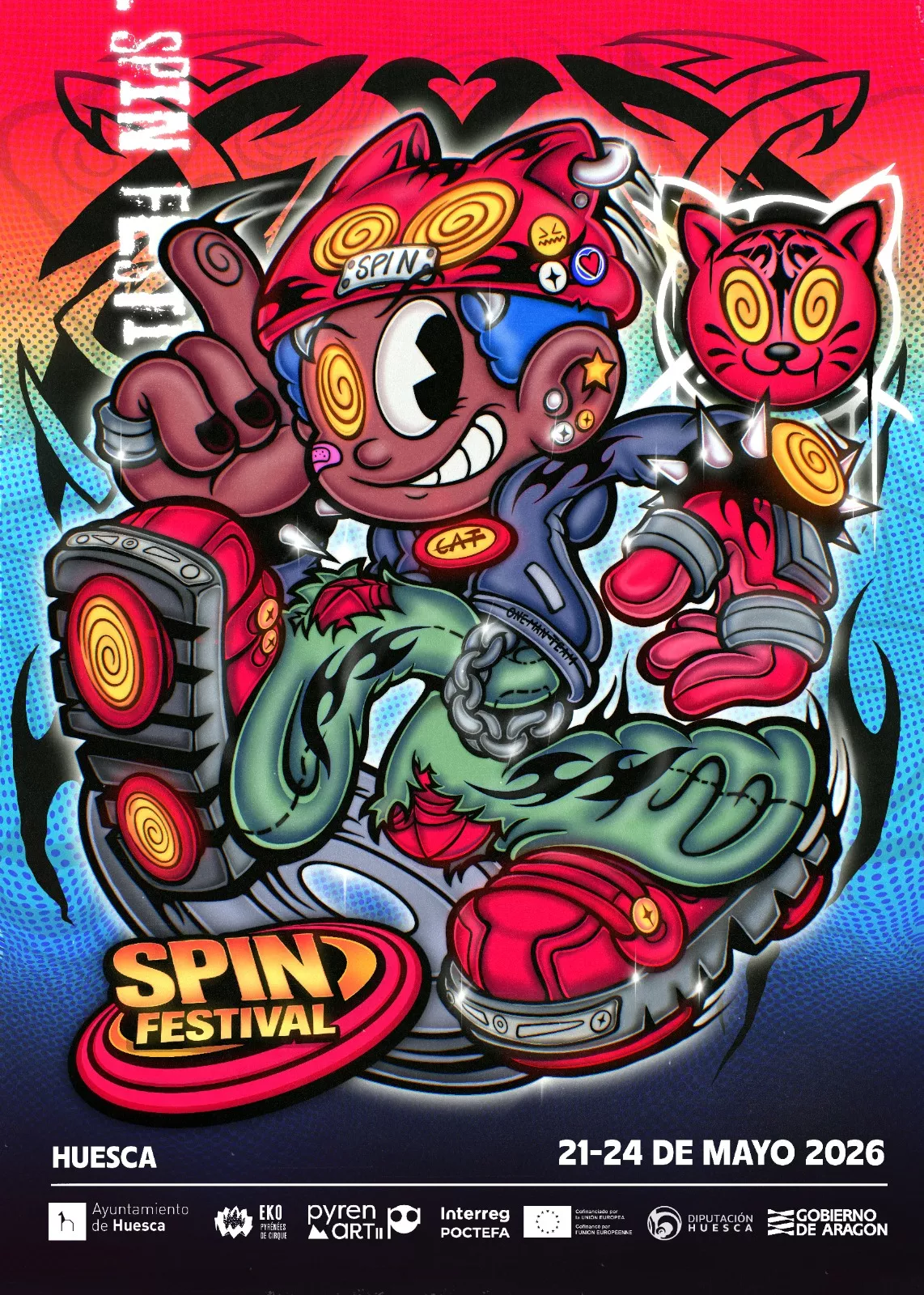 El cartel del Spin Festival es obra de Karalang Fatty.