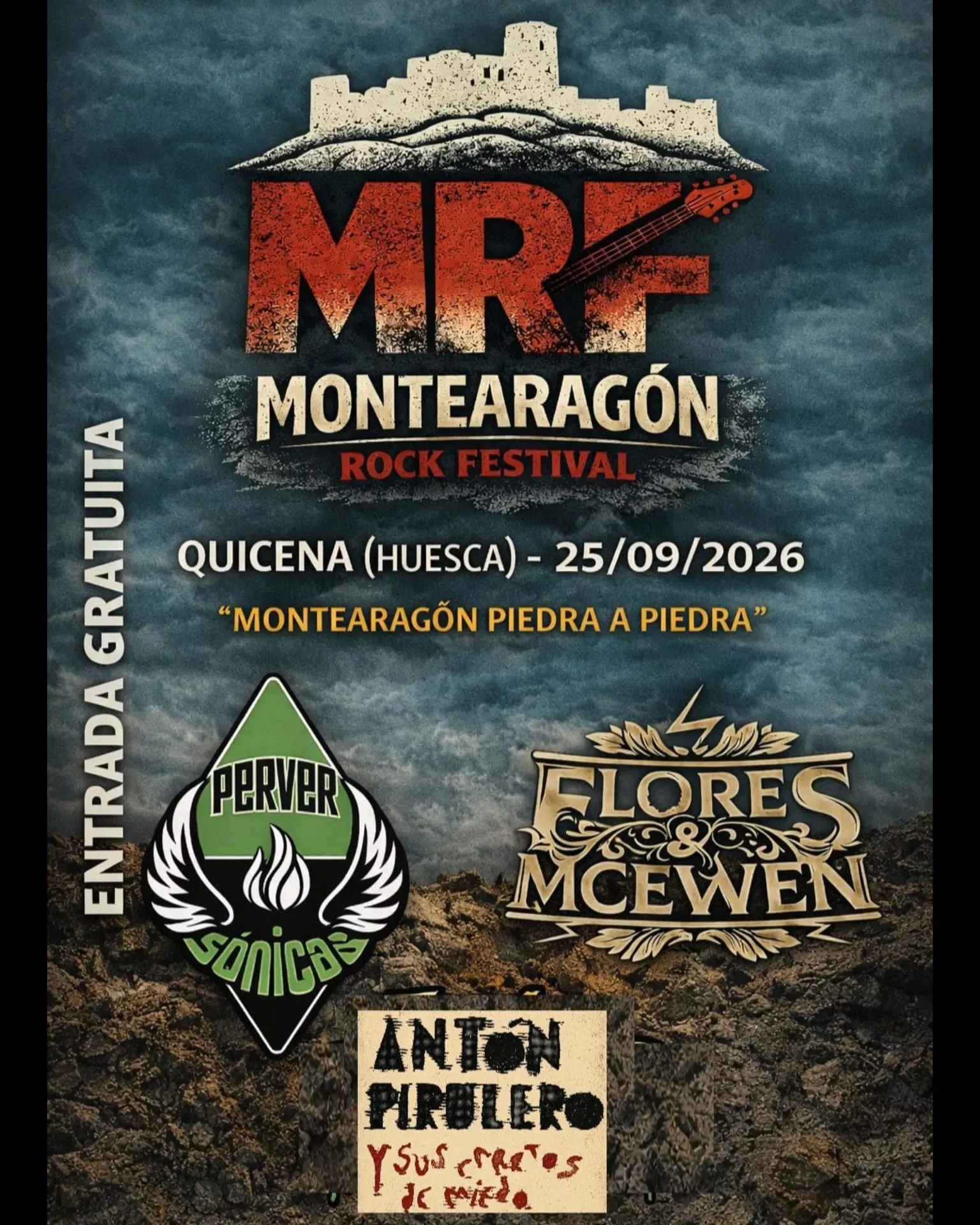 Cartel del Rock Festival Montearagón.