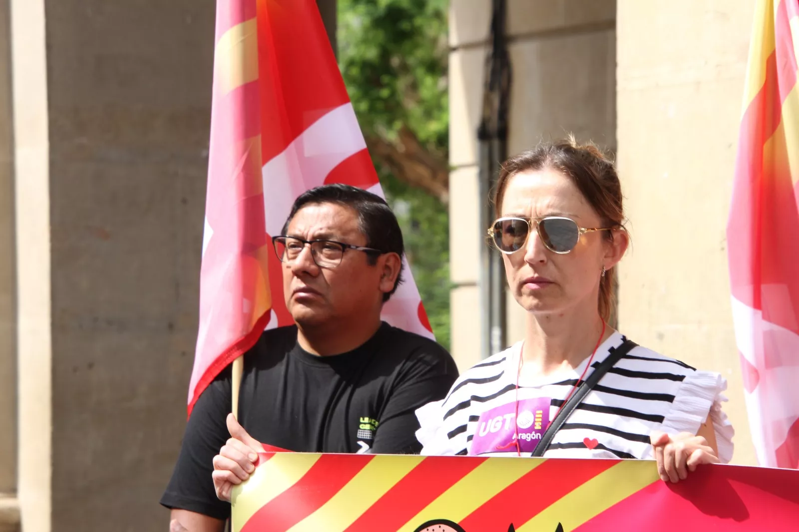 Manifestación del 1º de Mayo de UGT y CCOO en Huesca. Foto Carlos Neofato