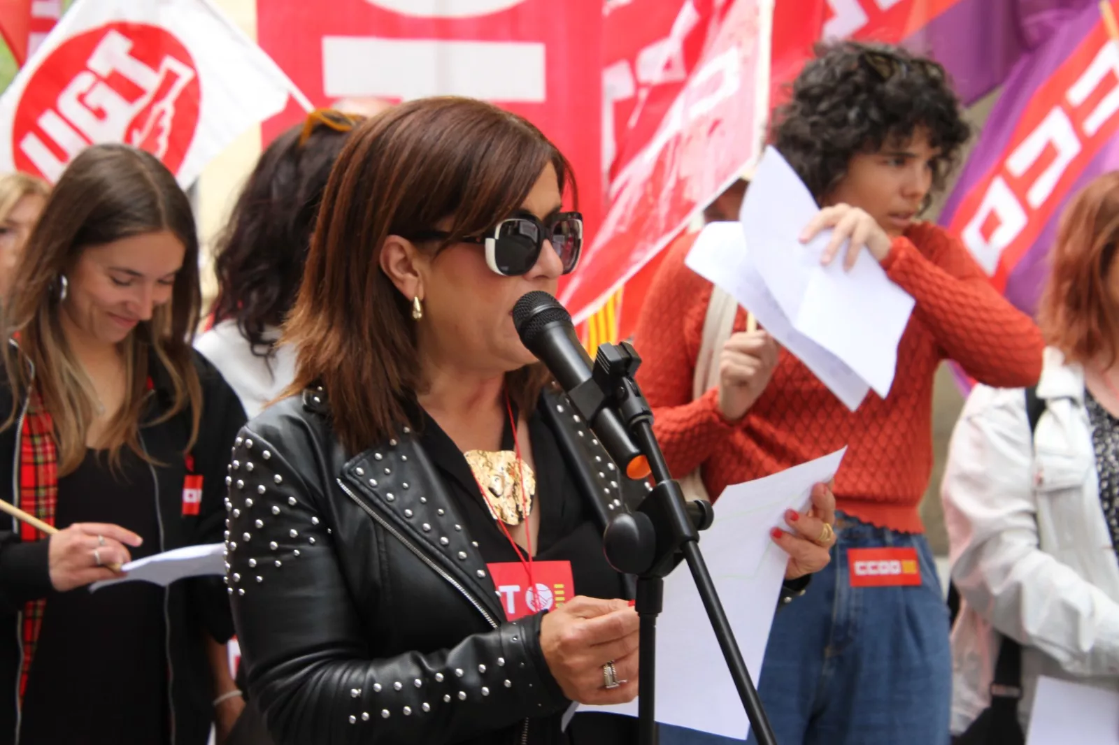 Manifestación del 1º de Mayo de UGT y CCOO en Huesca. Foto Carlos Neofato