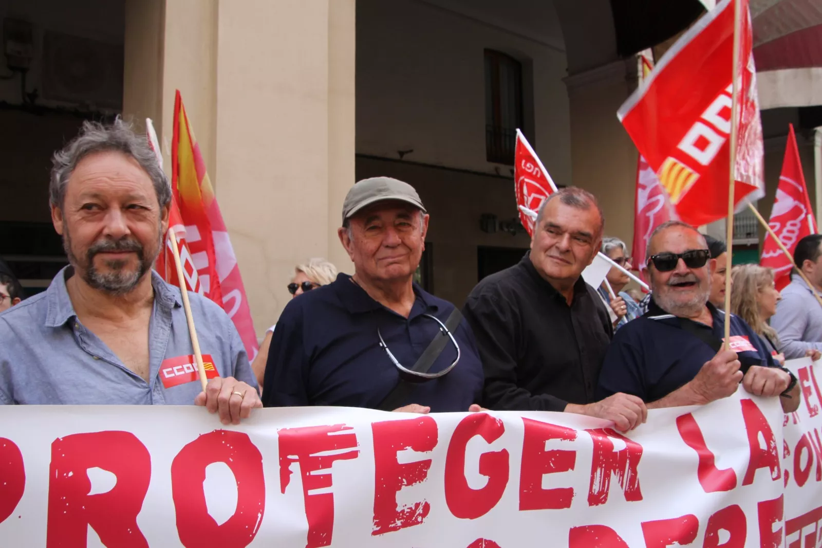 Manifestación del 1º de Mayo de UGT y CCOO en Huesca. Foto Carlos Neofato