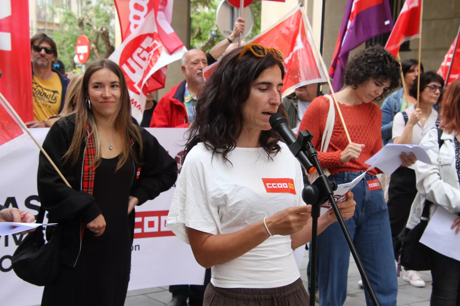 Manifestación del 1º de Mayo de UGT y CCOO en Huesca. Foto Carlos Neofato