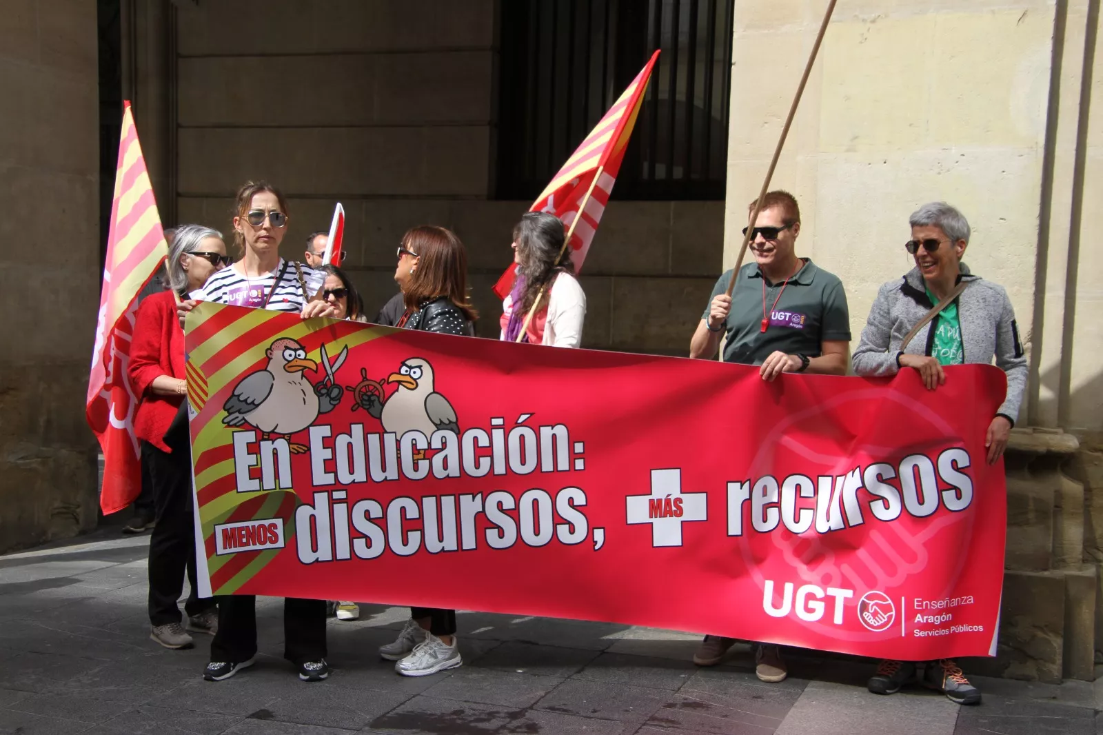 Manifestación del 1º de Mayo de UGT y CCOO en Huesca. Foto Carlos Neofato