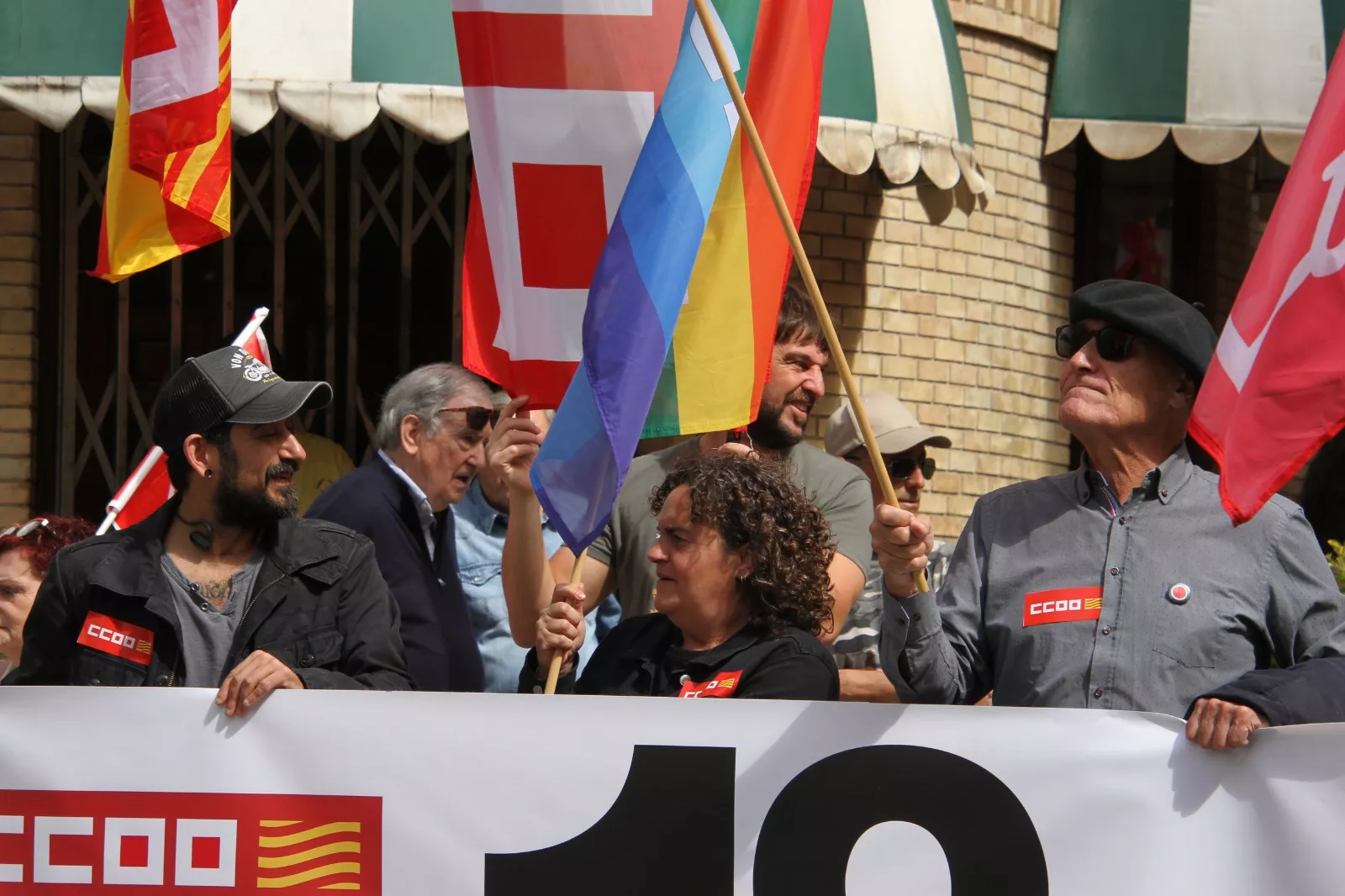 Manifestación del 1º de Mayo de UGT y CCOO en Huesca. Foto Carlos Neofato