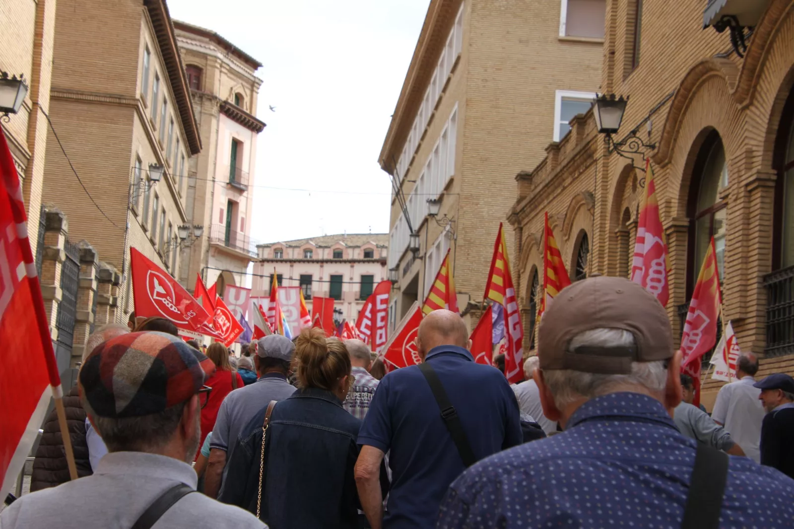 Manifestación del 1º de Mayo de UGT y CCOO en Huesca. Foto Carlos Neofato