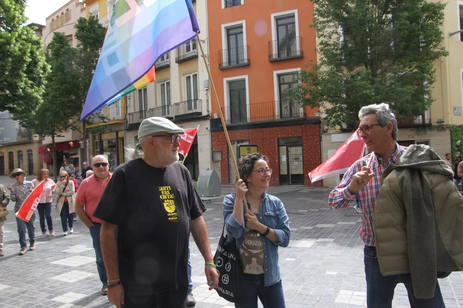 Manifestación del 1º de Mayo de UGT y CCOO en Huesca. Foto Carlos Neofato