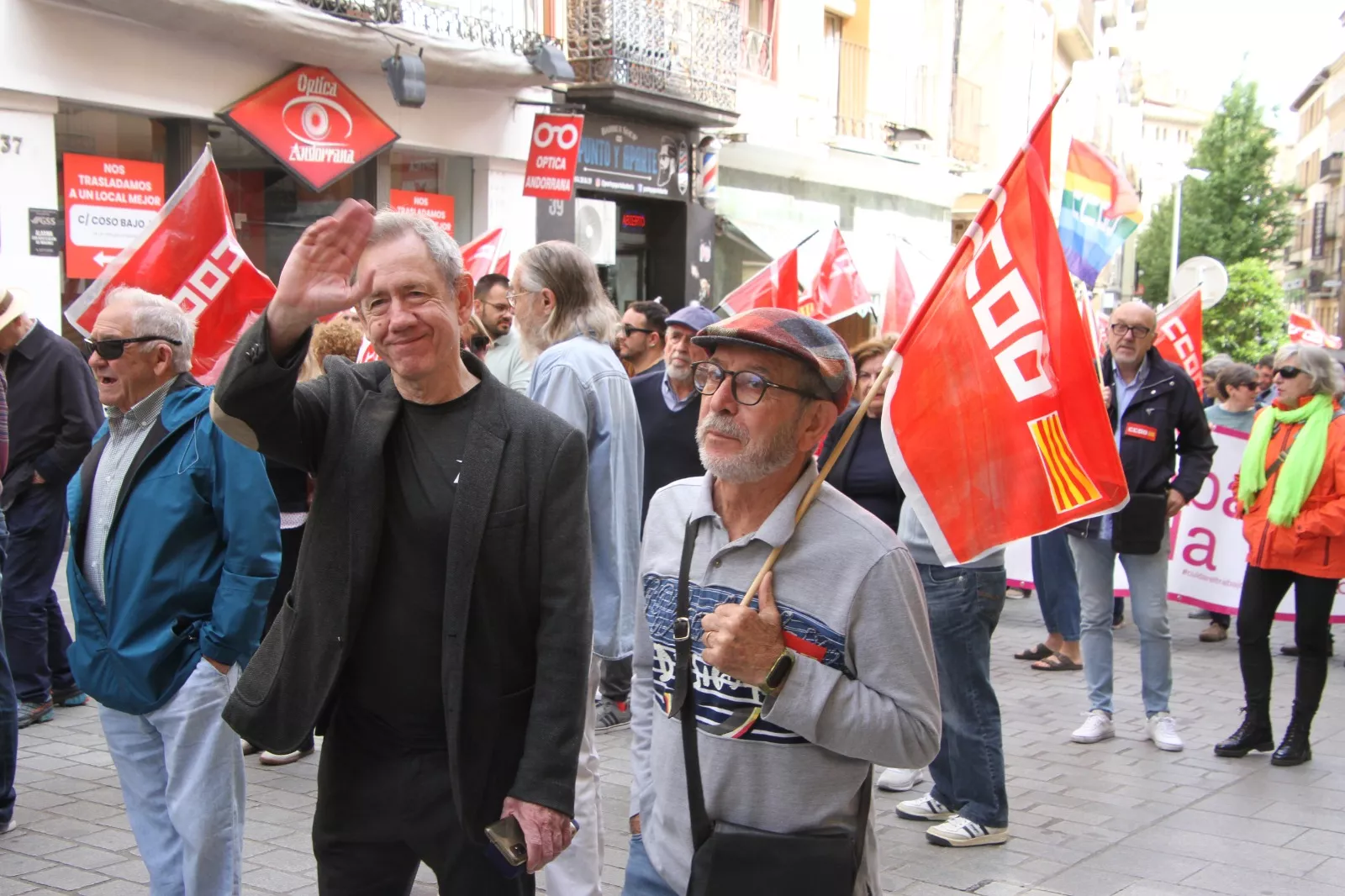 Manifestación del 1º de Mayo de UGT y CCOO en Huesca. Foto Carlos Neofato
